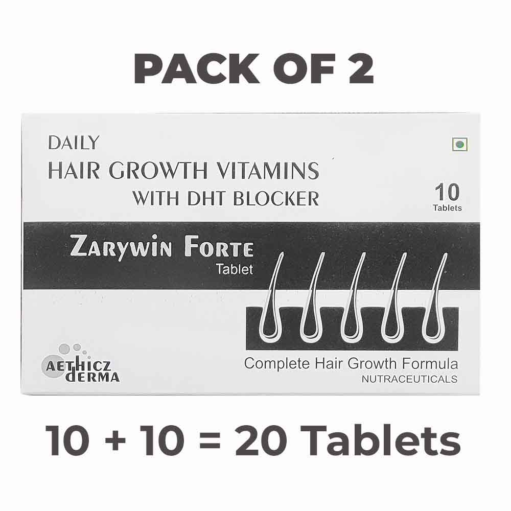 ZarywinForteTablet-DailyHairGrowthVitaminswithDHTBlocker(Packof2)