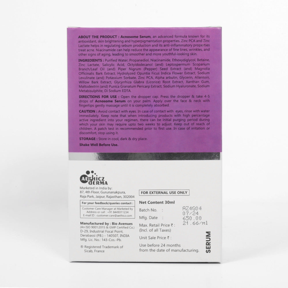 Acnomix Serum Buy Acnosome Face Serum Online | Niacinamide, Salicylic Acid | 30ml ...