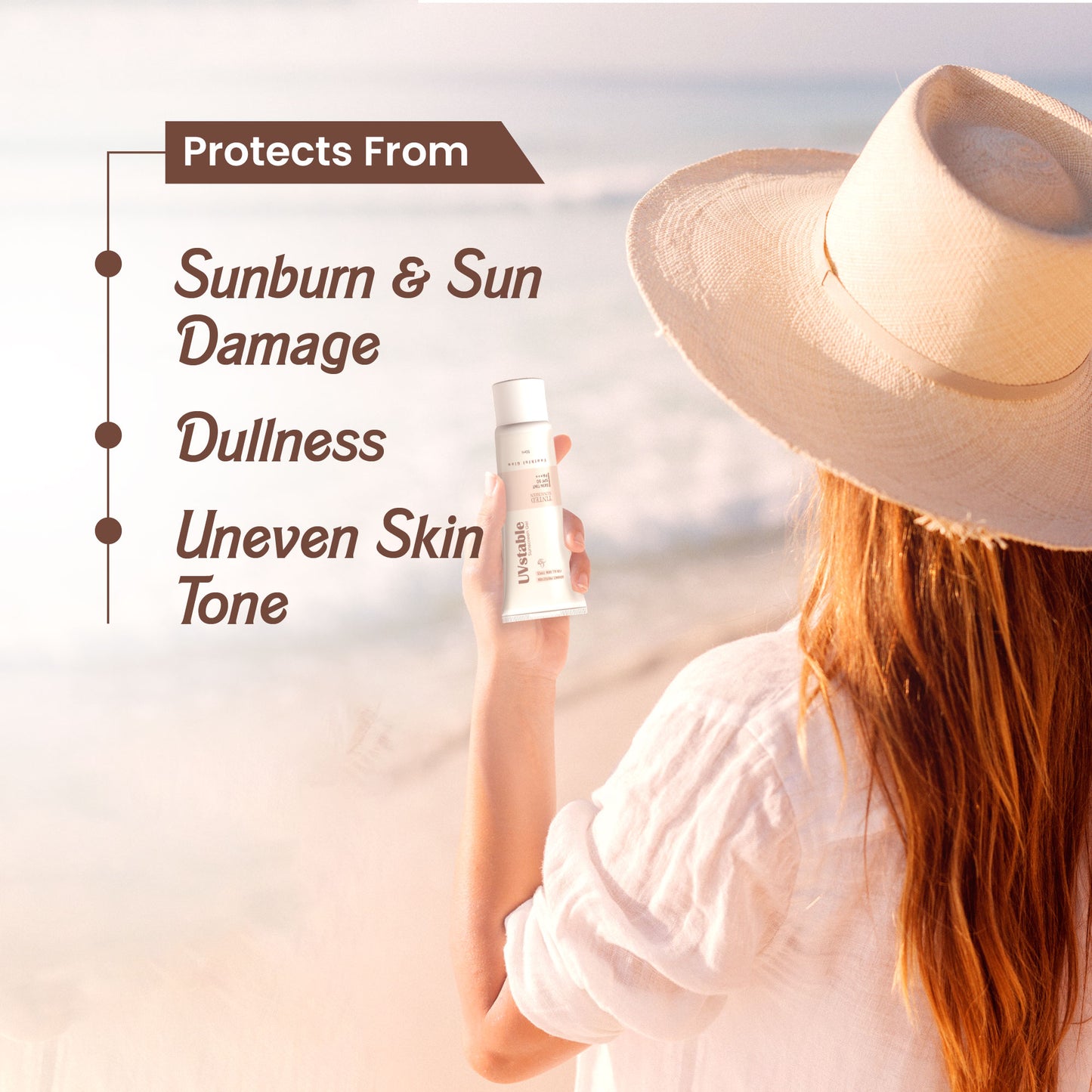 UVstable Skin Tint Sunscreen | SPF 50 |PA+++ , 50ml, for Sun Protection with Natural Matte Finish, Dermatologically Tested, Non- Sticky Formula, For All Skin Types
